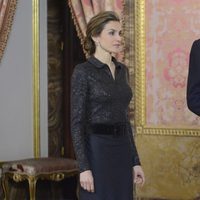 La Reina Letizia en su primera recepción al Cuerpo Diplomático como Reina de España