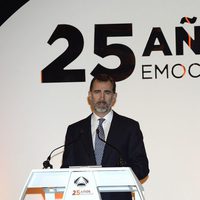 El Rey Felipe durante su discurso en la fiesta del 25 aniversario de Antena 3