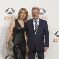Manuel Campo Vidal y Maria Rey en la fiesta del 25º Aniversario de Antena 3