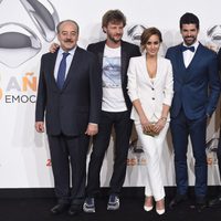Tito Valverde, Eloy Azorín, Megan Montaner, Miguel Ángel Muñoz y Jordi Rebellón en la fiesta del 25 aniversario de Antena 3