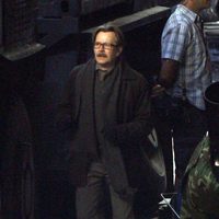 Gary Oldman en el rodaje de 'El caballero oscuro: La leyenda renace' 
