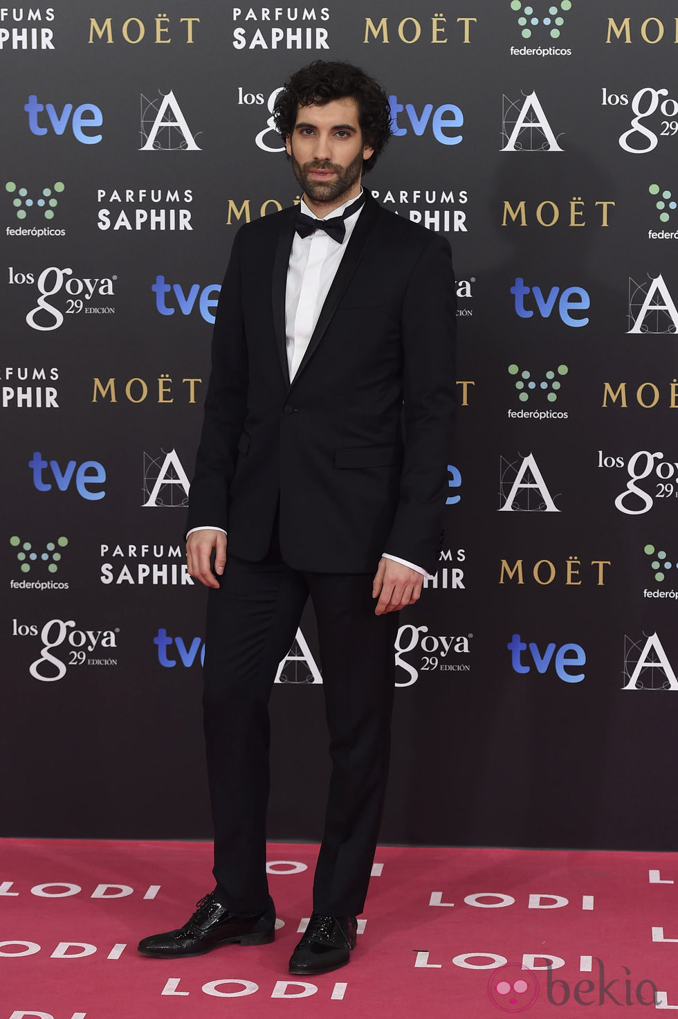Tamar Novas en la alfombra roja de los Goya 2015