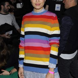Hiba Abouk en el front row de Davidelfín en Madrid Fashion Week otoño/invierno 2015/2016