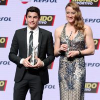Marc Márquez y Mireia Belmonte en la gala Mundo Deportivo 2015