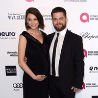 Jack Osborne y Lisa Stelly en la fiesta de Elton John tras los Oscar 2015