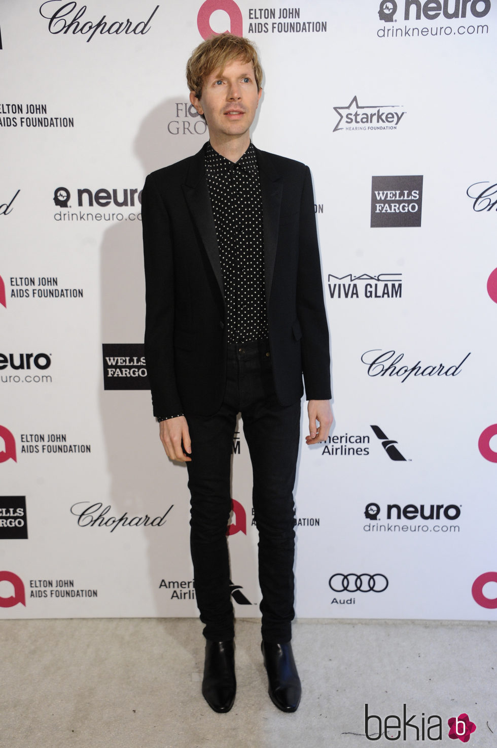 Beck en la fiesta de Elton John tras los Oscar 2015