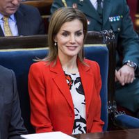 La Reina Letizia, muy contenta en el Acto oficial del Día Mundial de las Enfermedades Raras
