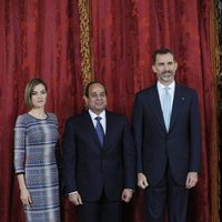 El Rey Felipe VI y la Reina Letizia en el almuerzo con el Presidente de la República Árabe de Egipto
