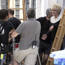 Adriana Ugarte en el rodaje de la película 'Silencio' en Madrid