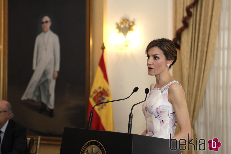 La Reina Letizia ofreciendo su discurso de despedida en El Salvador