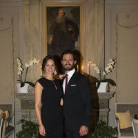 Los Príncipes Carlos Felipe y Sofía de Suecia en una cena oficial en el Ducado de Värmland