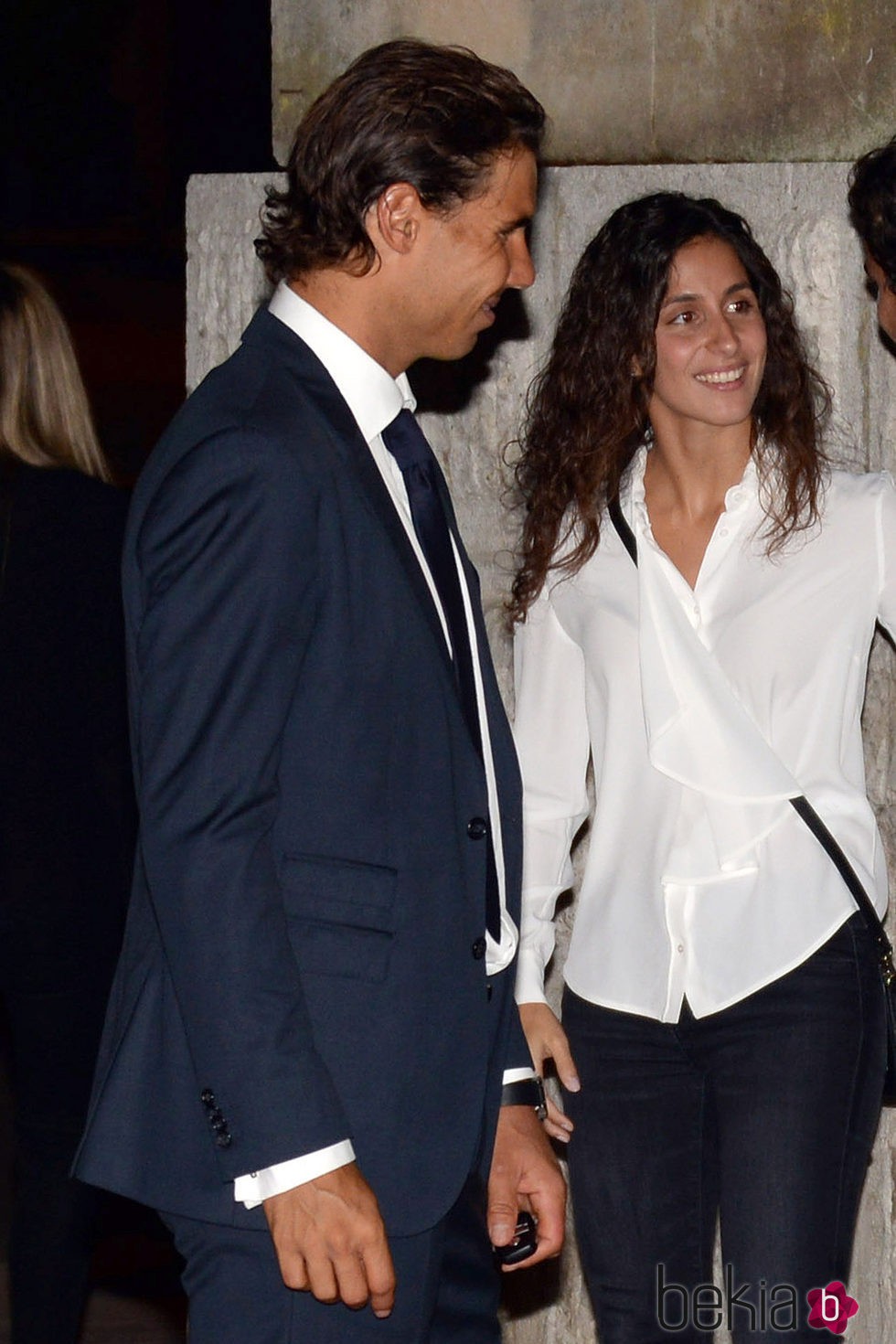 Rafa Nadal y Xisca Perelló en el funeral de Rafael Nadal