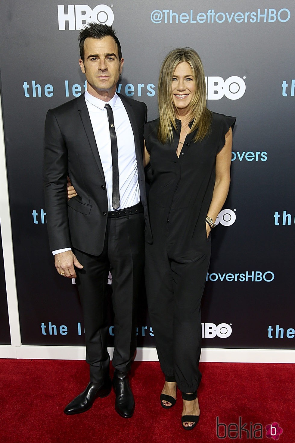 Jennifer Aniston y Justin Theroux juntos en su primera alfombra roja como casados