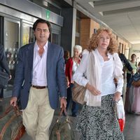 María Eugenia Fernández de Castro a su llegada a Sevilla
