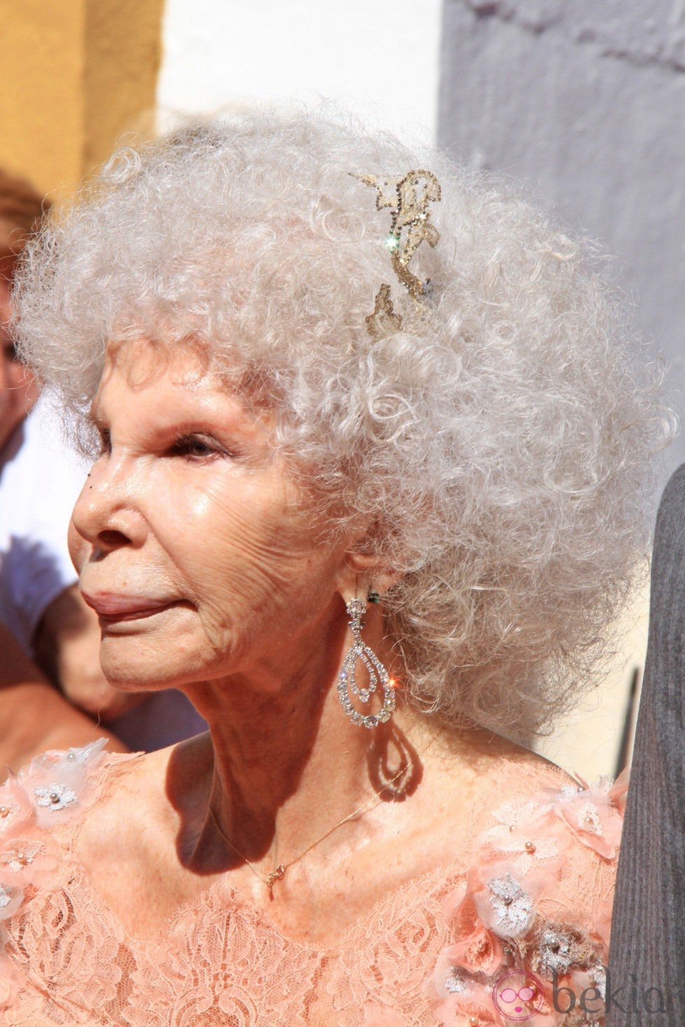 Cayetana Fitz James Stuart en su boda, celebrada en Sevilla