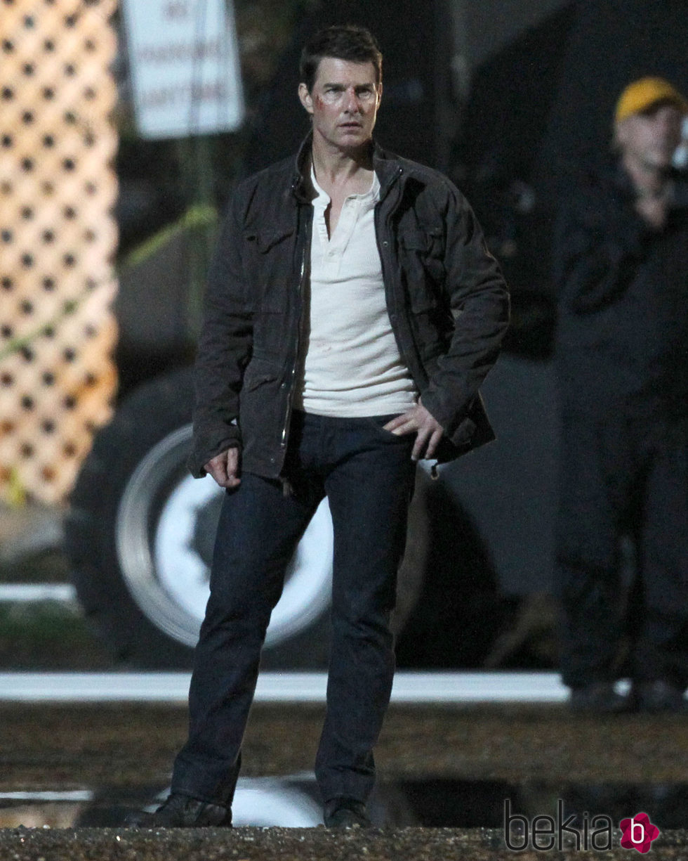 Tom Cruise en el rodaje de su nueva película