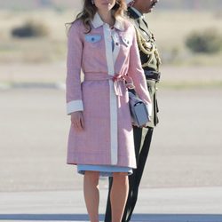 Rania de Jordania a su llegada a Madrid para su viaje de trabajo a España