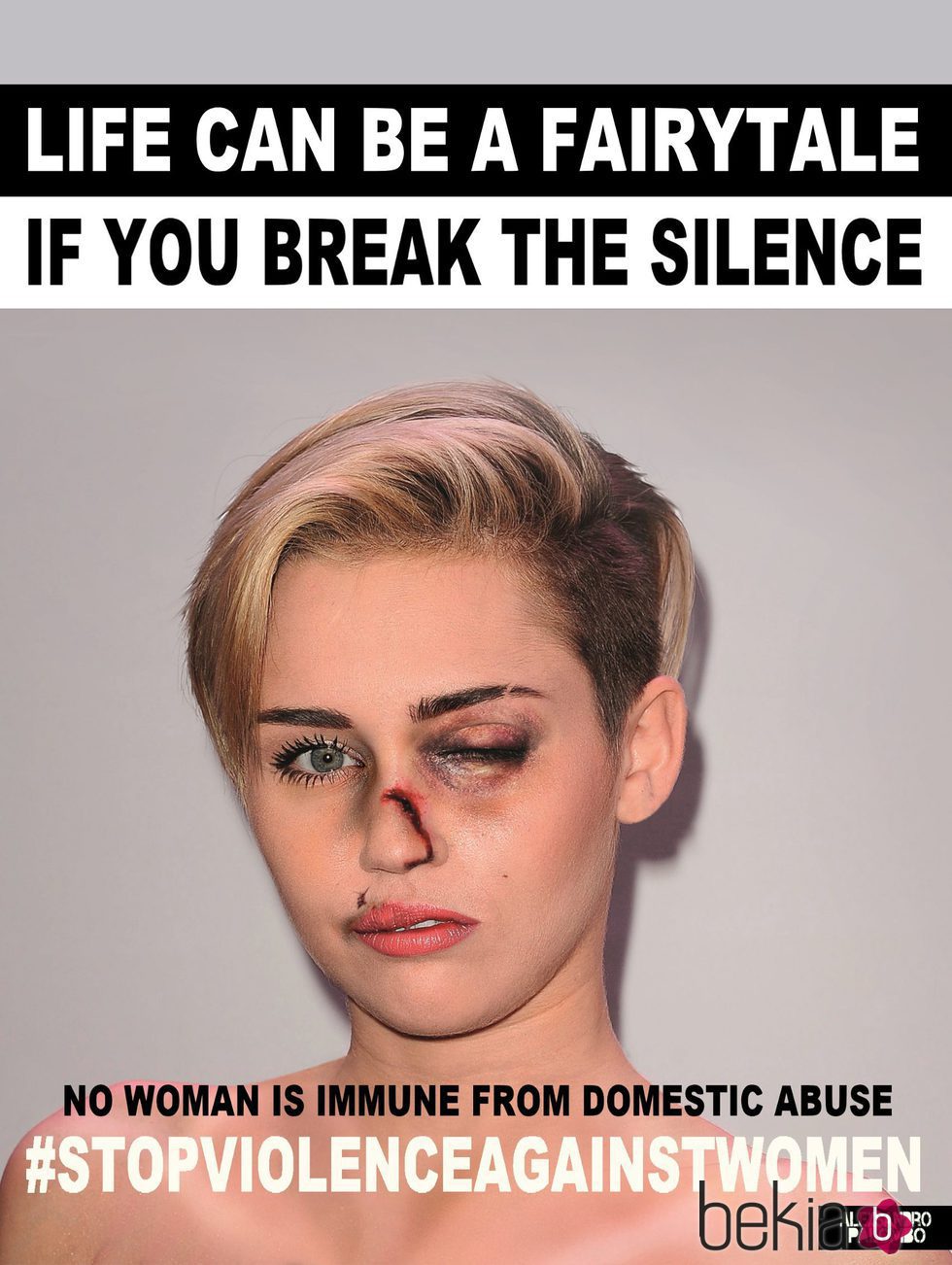 Miley Cyrus imagen de la campaña #Breakthesilence 2015