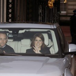 La Princesa Eugenia de York en el almuerzo en Buckingham Palace por la Navidad 2015