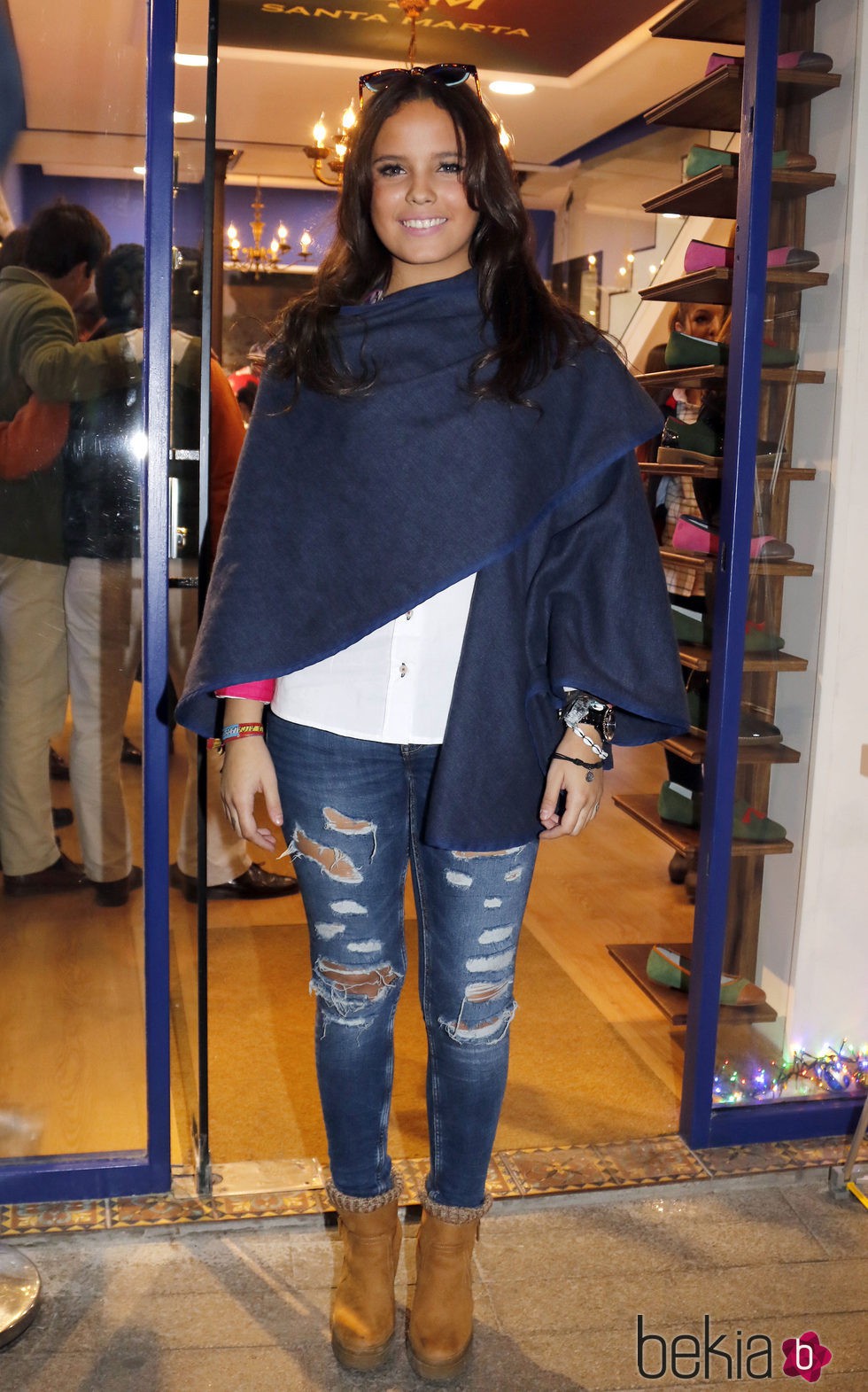 Gloria Camila en la inauguración de su tienda en Sevilla