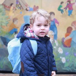 El Príncipe Jorge de Cambridge en su primer día de guardería