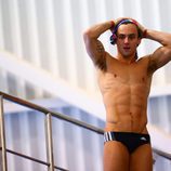 Tom Daley presume de físico envidiable en un nuevo torneo 