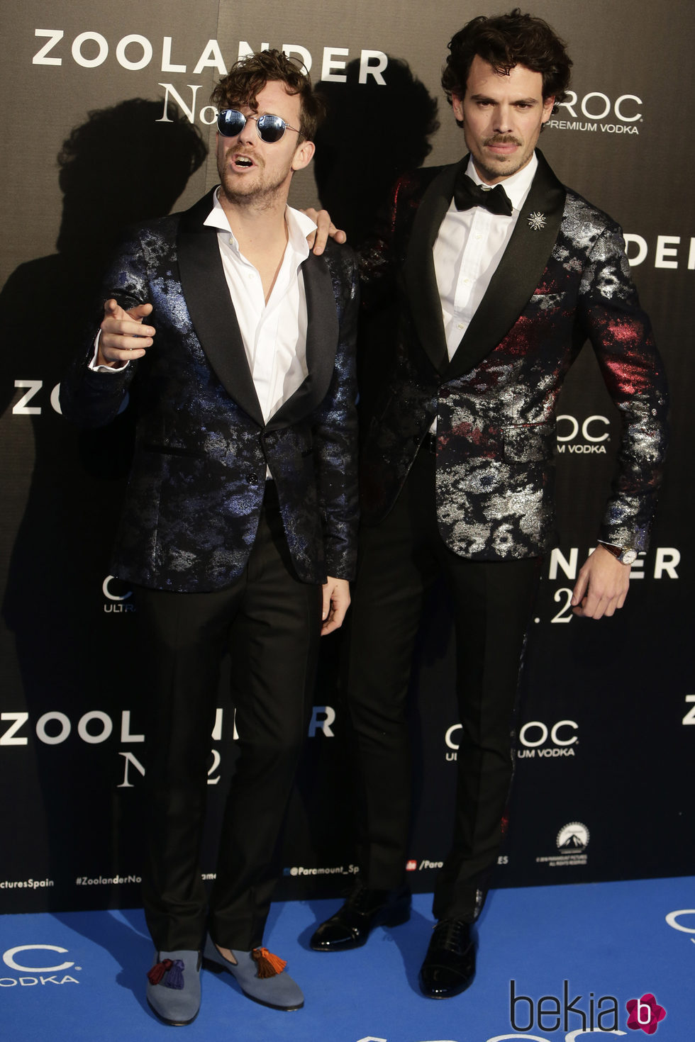 Aldo Comas con Juan Avellaneda en la premiere en Madrid de 'Zoolander 2'