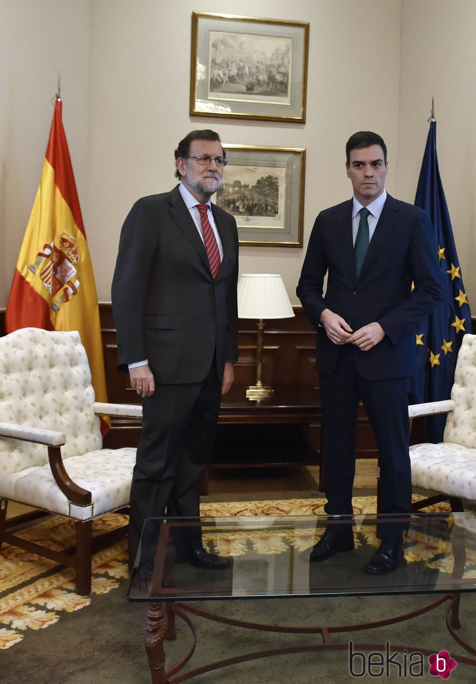 Mariano Rajoy y Pedro Sánchez se reúnen en el Congreso de los Diputados
