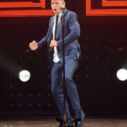 Ricky Martin entregado durante un concierto en Puerto Rico