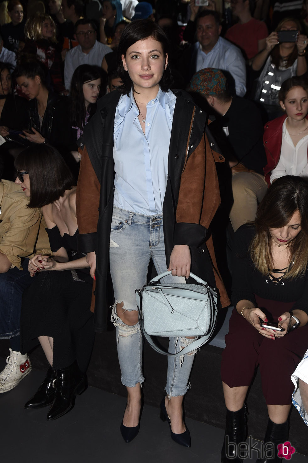 Miriam Giovanelli en el desfile de María Ke Fisherman en Madrid Fashion Week otoño/invierno 2016/2017