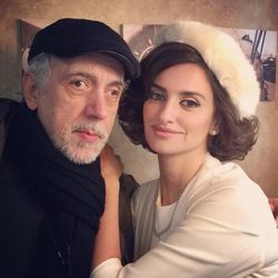 Fernando Trueba y Penélope Cruz en el rodaje de 'La Reina de España'