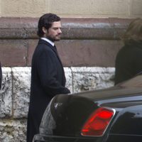 Carlos Felipe de Suecia en el funeral de Juan Jorge de Hohenzollern-Sigmaringen