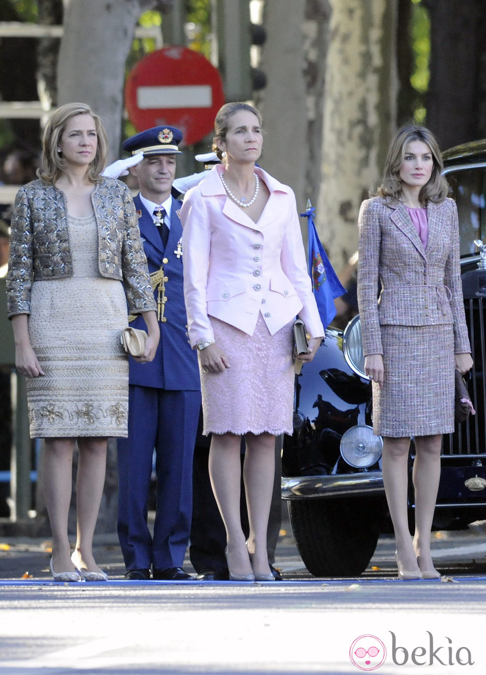 La Princesa Letizia, la Infanta Elena y la Infanta Cristina el Día de la Hispanidad