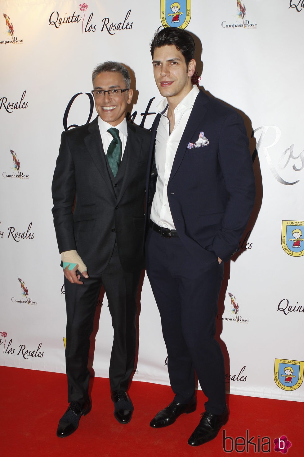 Kiko Hernández y Diego Matamoros en la cena benéfica de la ONG 'Mensajeros por la Paz'