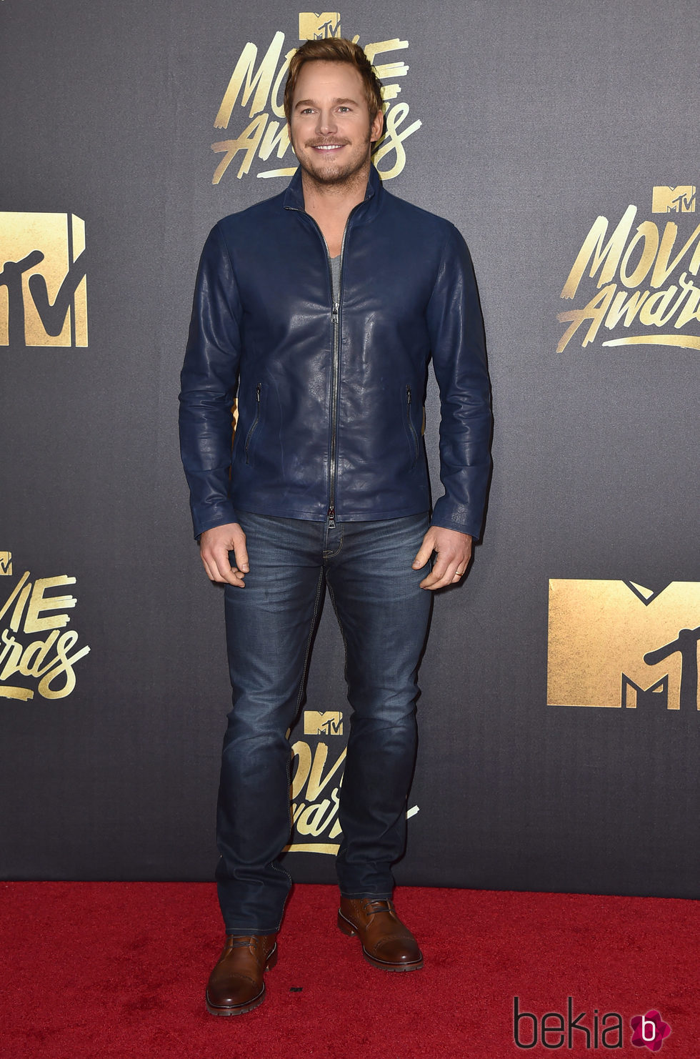 Chris Pratt en alfombra roja de los MTV Movie Awards 2016