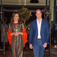 Los Duques de Cambridge en una cena en su honor en Bhutan