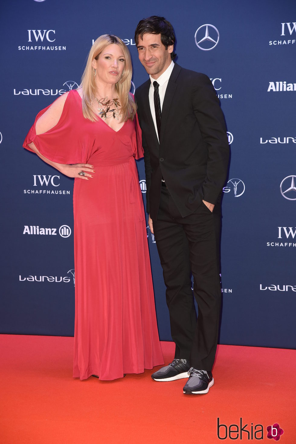 Raúl González Blanco y Jessica Kastrop en los Premios Laureus 2016 en Berlín