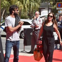 Rubén Cortada con su representante Kalia Garzón en el Festival de Málaga 2016
