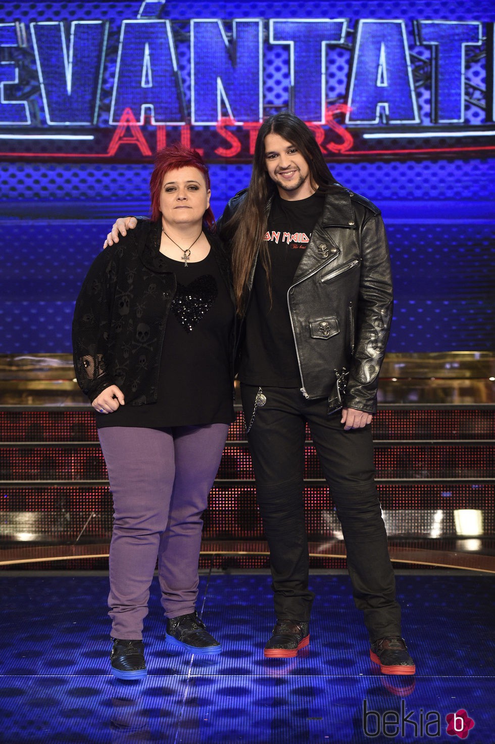 Maika Barbero y Rafa Blas en la presentación de 'Levántate All Stars'