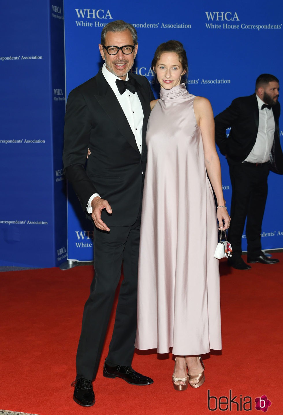 Jeff Goldblum y su mujer Emilie Livingston  en la Fiesta de Corresponsales 2016 en la Casa Blanca