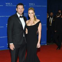 Tony Romo y  Candice Crawford  en la Fiesta de Corresponsales 2016 en la Casa Blanca