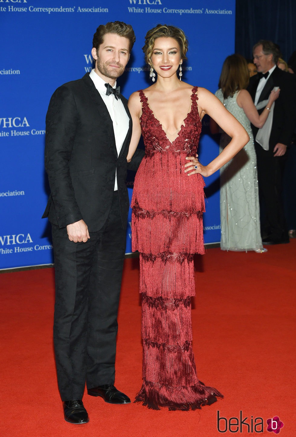 Matthew Morrison y Renee Puente en la Fiesta de Corresponsales 2016 en la Casa Blanca