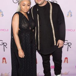 Blac Chyna y Rob Kardashian en la presentación de su emoji 'Chymoji'