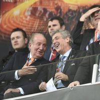 El Rey Juan Carlos en la final de la Europa League 2016 entre el Sevilla y el Liverpool