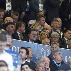 El presidente del Gobierno en funciones, Mariano Rajoy, en la final de la Champions League 2016