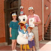 La familia Clinton celebrando el Día del Padre tiempo atrás