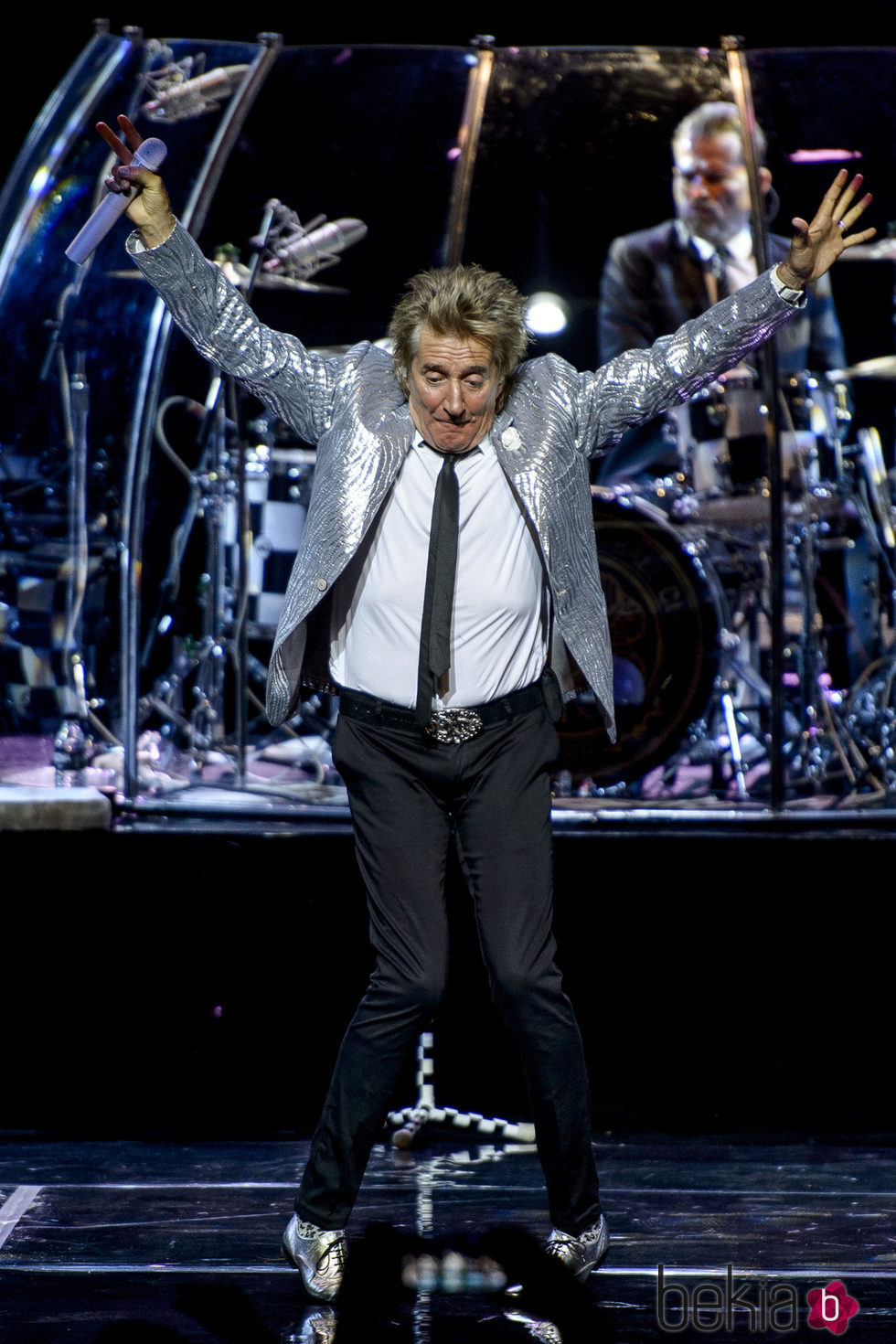 Rod Stewart durante su concierto en el Teatro Real de Madrid