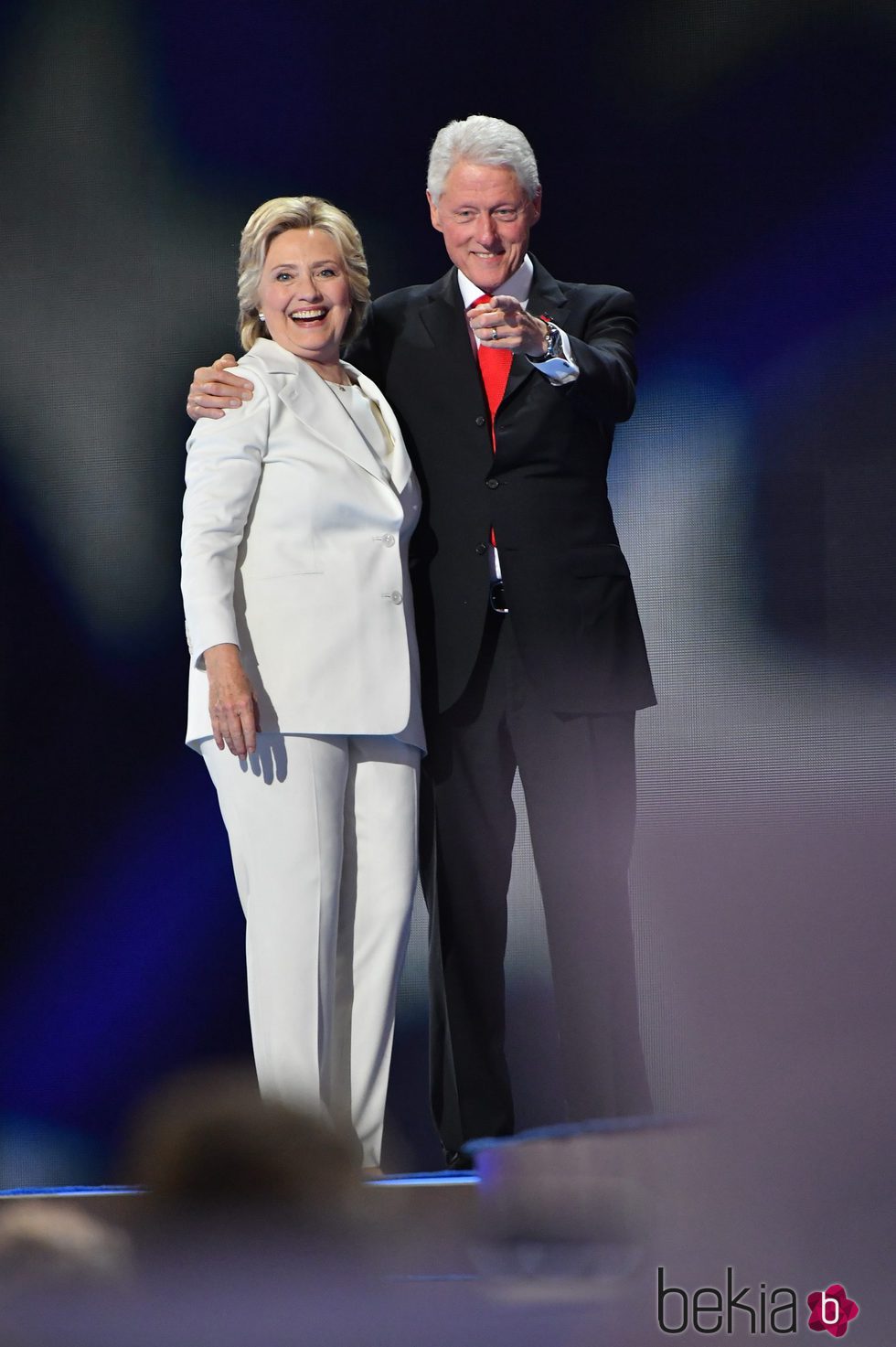 Hillary y Bill Clinton en su Convención Demócrata
