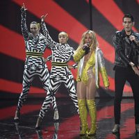 Britney Spears durante su actuación en los VMA's 2016