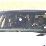 Màxim Huerta llegando a la parrillada previa a la boda de Rocío Carrascto y Fidel Albiac